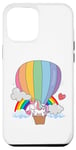 iPhone 14 Pro Max Unicorn Riding Hot Air Balloon Women Men Kids Boys Girls Case