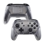 eXtremeRate Transparent Clear Faceplate Backplate Handles for Nintendo Switch Pro Controller, DIY Replacement Grip Housing Shell Cover for Nintendo Switch Pro - Controller NOT Included