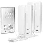 ORNO Fossa Interphone Filaire Interieur pour 1 ou 2 Familles Montage Encastré 230VAC (Kit pour 2 Famille)