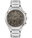 Bulova Curv Mens Silver Watch 96A298 Stainless Steel (archived) - One Size