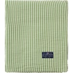 Striped Reversible Organic Cotton Päiväpeite 260x240 cm, Vihreä/Luonnonvalkoinen
