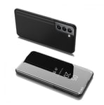 Clear View Case flip-fodral för Samsung Galaxy S22 + (S22 Plus) svart