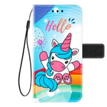 Kingyoe Oppo A91 Case Wallet Premium PU Leather Flip Cover Oppo F15 / Oppo A91 Protector Folio Notebook Design with Cash Card Slots/Magnetic Closure/TPU Bumper Shell,Magic Unicorn