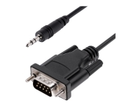 StarTech.com 3ft (1m) DB9 to 3.5mm Serial Cable for Serial Device Configuration, RS232 DB9 Male to 3.5mm Cable for Calibrating Projectors, Digital Signage, and/or TVs via Audio Jack - Al-Mylar EMI Shielding (9M351M-RS232-CABLE) - Seriell kabel - DB-9 (hane) till mini-phone stereo 3.5 mm (hane) - 1 m - formpressad, tumskruvar - svart