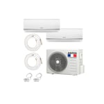 Pack Climatiseur reversible bi-split AIRTON - A Poser Soi-meme - 2600W - 2600W - Readyclim 2x4M - WIFI