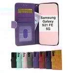 Zipper Standcase Wallet Samsung Galaxy S21 FE 5G (SM-G990B) Aqua