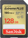 Carte mémoire SD SanDisk Extreme Plus SDXC UHS-I U3 Class10 128 Go