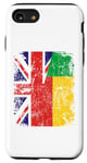 Coque pour iPhone SE (2020) / 7 / 8 Demi drapeaux britanniques béninois | Bénin UK vieilli vintage