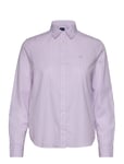 Reg Broadcloth Striped Shirt *Villkorat Erbjudande Långärmad Skjorta Rosa GANT