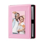Zink Mini Album Photo 64 Poches avec Couverture à Fenêtre Transparente pour Papier Photo ZINK Zero Ink 2x3” (Rose) Compatible avec Kodak, Lifeprint, Polaroid, HP, Canon, Fujifilm 2x3”