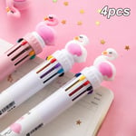 2/4pcs Flamingo Ballpoint Gel Pen 10 Colors Ink 4pcs