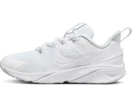 NIKE Star Runner 4 NN (PS) Sneaker, White/White-White-Pure Platinum, 1 UK
