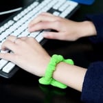 Söt Mini handledsstöd Kudde Band för Kontor Datortangentbord Mus, Laptop, PC Gaming - Handledssmärta Relief (Grön 1st)