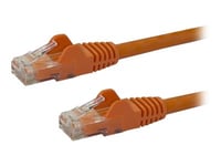 Startech.Com 100Ft Cat6 Ethernet Cable, 10 Gigabit Snagless Rj45 650Mhz 100W Poe Patch Cord, Cat 6 10Gbe Utp Network Cable W/Strain Relief, Orange, Fluke Tested/Wiring Is Ul Certified/Tia - Category 6 - 24Awg (N6patch100or) - Patch-Kabel - Rj-45 (Ha