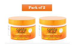 Cantu shea butter for Natural Hair Coconut Curling 12oz 340 g ( Pack of 2 )