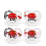 Medela Baby Original 6-18 månader DUO Sig natur 4 stycken i vitt, rött
