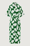 Jasper Conran Midi Shirt Dress BNWT £180 Size 12 Green White Spot Top Quality