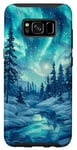 Galaxy S8 Aurora Borealis Hiking Outdoor Hunting Forest Case