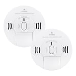 Twinpack Carbon Monoxide (CO) & Smoke Combination Detector Alarm - Kidde 10SCO