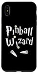 Coque pour iPhone XS Max Pinball Wizard, joueur de machine d'arcade, amateur de jeux et concepteur artistique