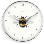 Acctim Society Bee Analogue Wall Clock - Silver