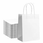 25 vita papperspåsar med handtag, 15*8*21