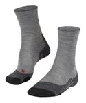 FALKE Men's TK2 Explore Melange M SO Wool Thick Anti-Blister 1 Pair Hiking Socks, Grey (Mid Grey Melange 3530), 9.5-10.5