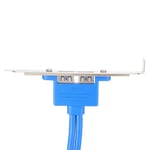 (blue) USB Baffle Line Dual USB Baffle Cable Double USB Baffle Cable Front