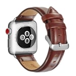 Crazy Horse Apple Watch Series 4 44mm cowhide leather watch band - Coffee