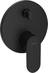 Hansgrohe Rebris S Single Lever Bath Mixer for Concealed Installation for iBox Universal, Matt Black, 72466670