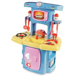 Smoby Mi Cocina Peppa Pig Ecoiffier Children's Kitchen with 13 Accessories, 100% Official License, Boys Girls from 18 Months (1711), Multicoloured, 60.5 x 42.7 x 24.6