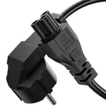 conecto Câble d'alimentation 3 Broches - 1 m - Contact de Protection - Fiche Schuko vers Prise C5 Femelle - Câble d'alimentation - pour imprimante PC - Noir