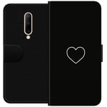 OnePlus 7 Pro Svart Plånboksfodral Hjärta
