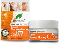 Dr Organic Manuka Honey Rescue Cream, Dry Skin, Mens, Womens, Natural, Vegetaria