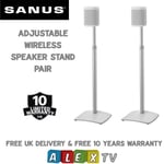 2 x SANUS WSSA2-W2 White Adjustable Speaker Stands For SONOS ONE, SL, Play:1 & 3