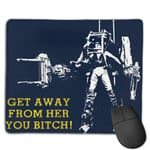 Alien Get Away from Her You Bitch Customized Designs Non-Slip Rubber Base Gaming Mouse Pads for Mac,22cm×18cm， Pc, Computers. Ideal for Working Or Game