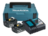 Makita DC18RC - Batteriladdare + batteri 2 x - Li-Ion - 3 Ah - 54 Wh - 1 x batterier laddas