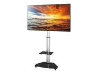 Techly Ica-Tr3sl - Vagn - För Platt Panel - Härdat Glas - Silver - Skärmstorlek: 37"-70"