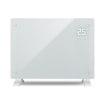 Devola Designer 1.5kW Smart Glass Panel Heater with Timer White - DVPW1500WH