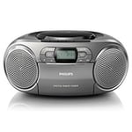 Philips Boombox 2W (CD/FM/Kassett/DAB+) Grå