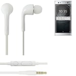 Headphones for Sony Xperia XA2 Ultra headset in ear plug white