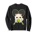 Persian Cat Anime Kitten Tennis Racket Sweatshirt
