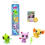 Littlest Pet Shop Bandai Pet Trio Tube Wild Vibes | Each Pet Trio Tube Contains 3 LPS Mini Pet Toys 1 Accessory 1 Collector Card And 1 Virtual Code | Collectable Toys For Girls And Boys