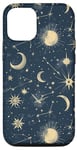 Coque pour iPhone 13 Pro Modèle céleste esthétique soleil, lune et étoiles