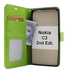 Crazy Horse Wallet Nokia C2 2nd Edition (Grön)