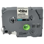 vhbw 1x Ruban compatible avec Brother PT E110, E100B, E105, E110VP, E100VP imprimante d'étiquettes 12mm Blanc sur Transparent, extraforte