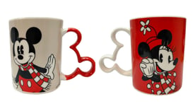 Disney Mickey & Minnie Mouse Printed Mug Pack of 2 Coffee Milk Cup Gift For Kids