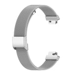 Fitbit Inspire / Inspire HR / Ace2 - Milanese rem i rustfrit stål - Str. S - Sølv