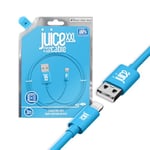 Juice Apple iPhone Lightning 3m Charger and Sync Cable for Apple iPhone 13, 13 Pro, 12 | PRO | Mini, SE, 11, XS, XR, X, 8, 7, 6, 5, iPad, Pro, Air, Mini, Airpods Pro - Aqua