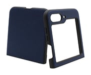 Hardcase PU Läderskal Samsung Galaxy Z Flip 5 5G (SM-F731B) (Marinblå)